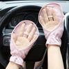 1pair Ice Silk Open Finger Short Sunscreen Gloves Sleeves Women's Thin Driving Outdoor Riding Gloves Gloves Sun Protection Gloves
