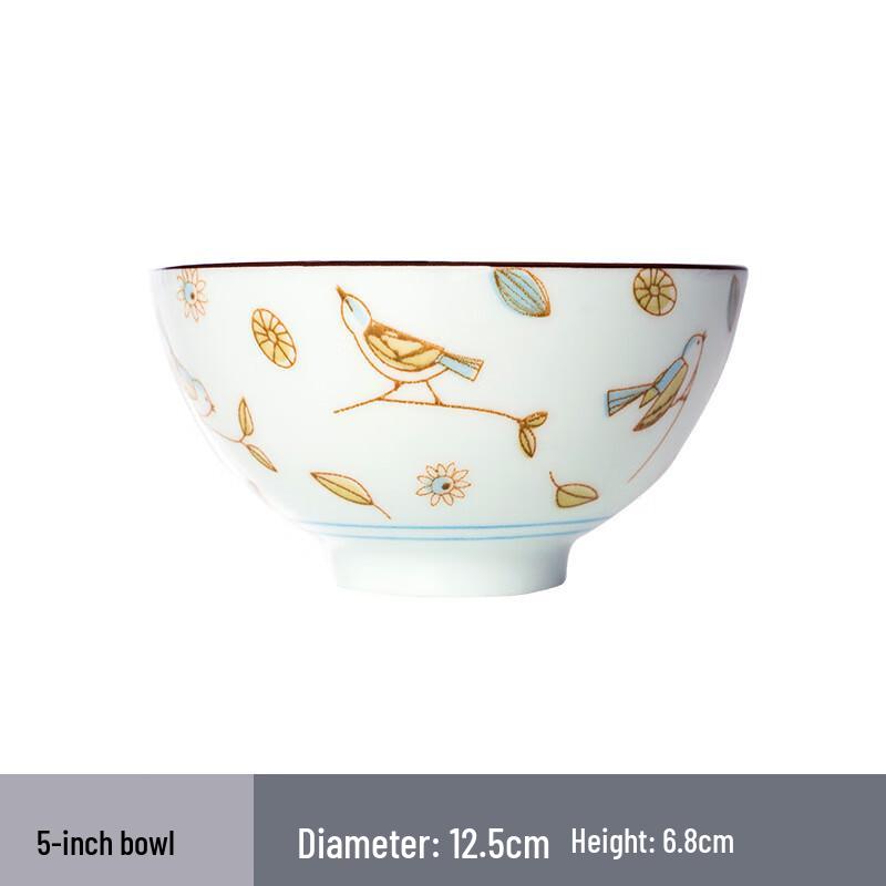 Ruhan Japanese Cartoon Ceramic Rice Bowl