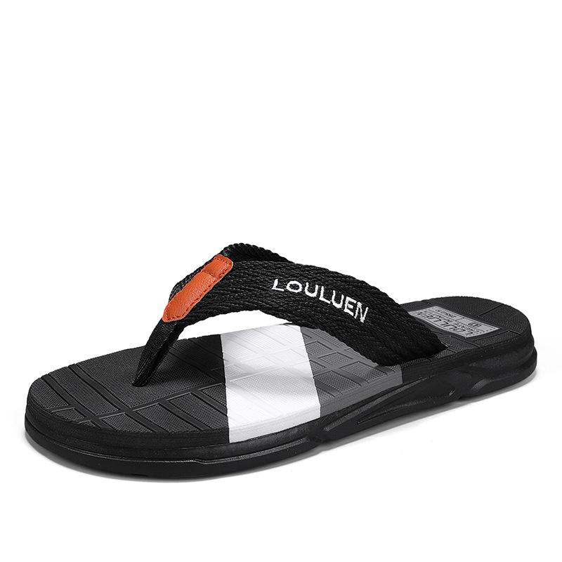 

Toe slippers men s new summer wear wear wear-resistant casual non-slip sandals outdoor beach going out flip-flops men 39