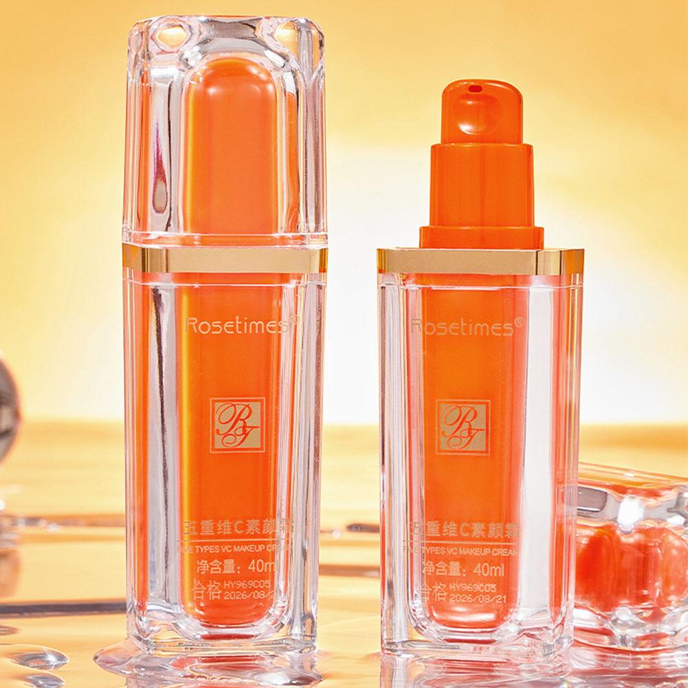 Five Vitamin C Brightening Cream Primer Primer Brightening Moisturizer Care Cream Natural Skin X3Y2