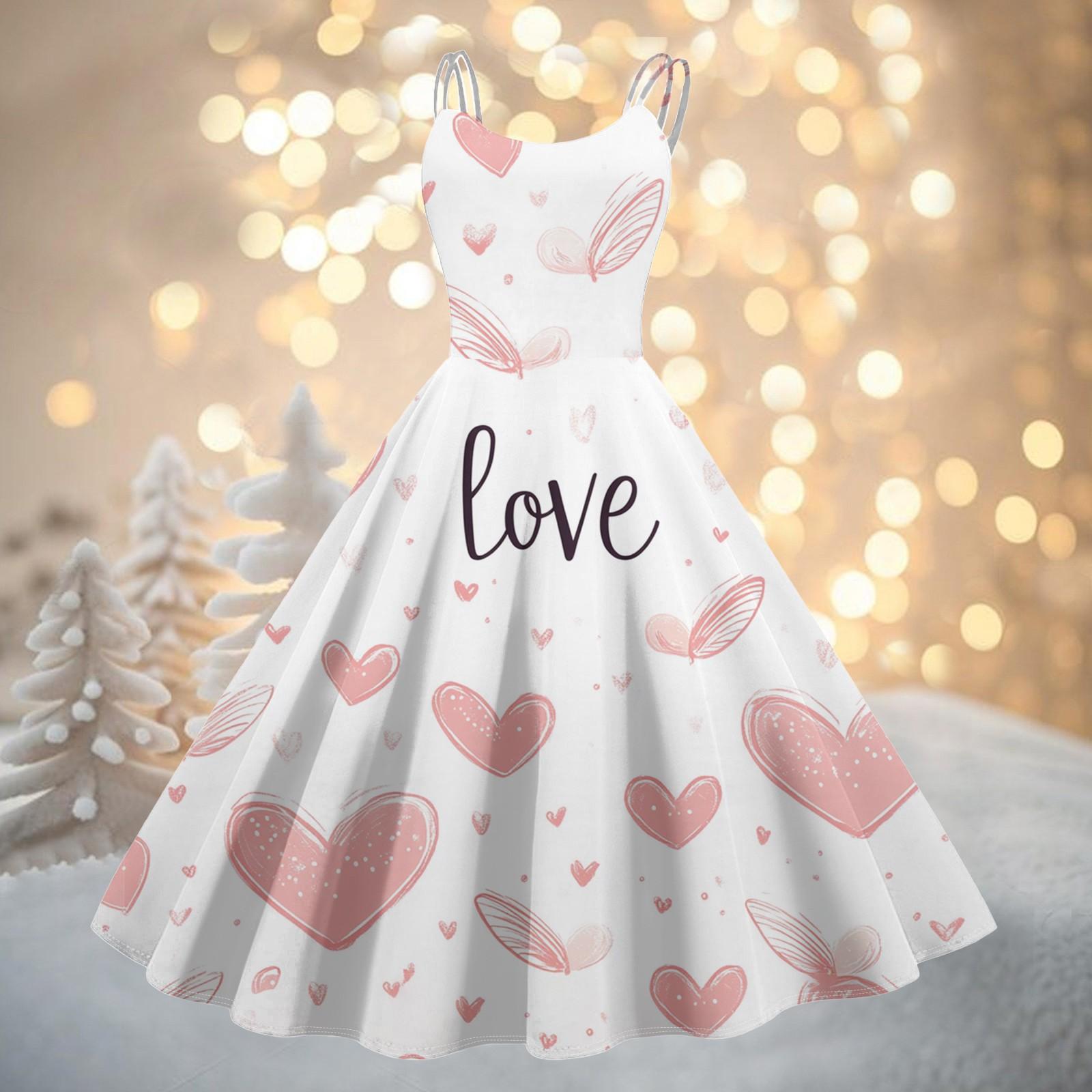 

Женское модное коктейльное платье без бретелек с принтом ко Дню святого Валентина в готическом стиле, панк, винтажное платье. M белый