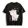 Keep Me Warm Parent-child Bear Print Kids Top Soft Cozy Autumn Winter Warm Children's Wear Pure Cotton T-shirt