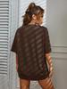 European & American Women's Multi-color Casual T-shirt: Round Neck, Short Sleeve, Simple Fashion with Solid Color and Printed Design.