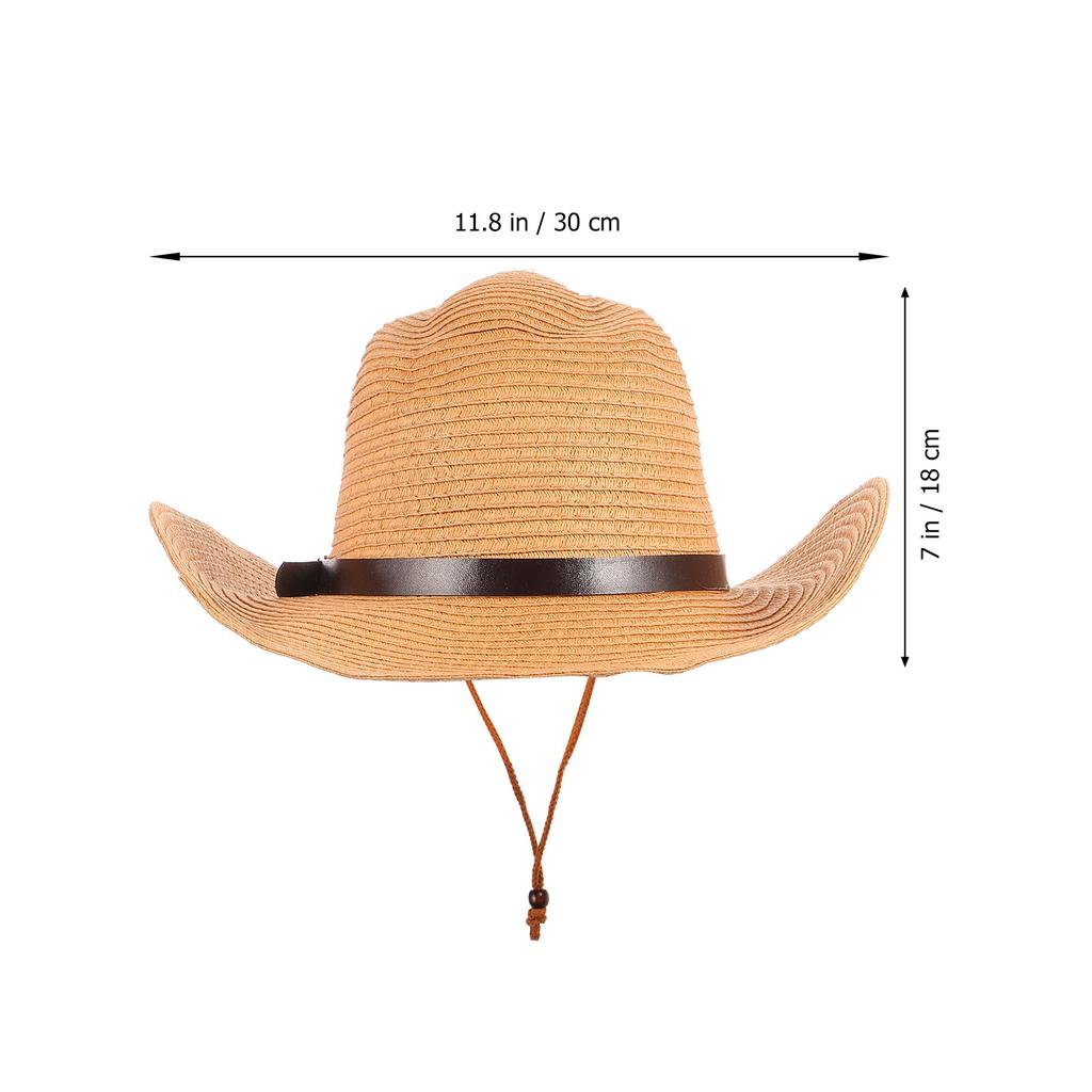 Herren Breiter Rand Stroh-Sonnenhut Khaki Schlapp faltbar Leicht atmungsaktiv Strand Wandern Garten Rennsporttag Mütze Breiter Rand Hut