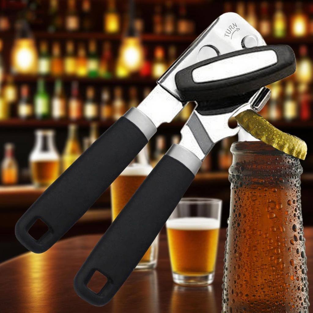 Hand Held Can Opener Kitchen Can Opener Magnetic Grippers Tools With Non-Slip Handle Lid Remover For Kitchen Canning Counter