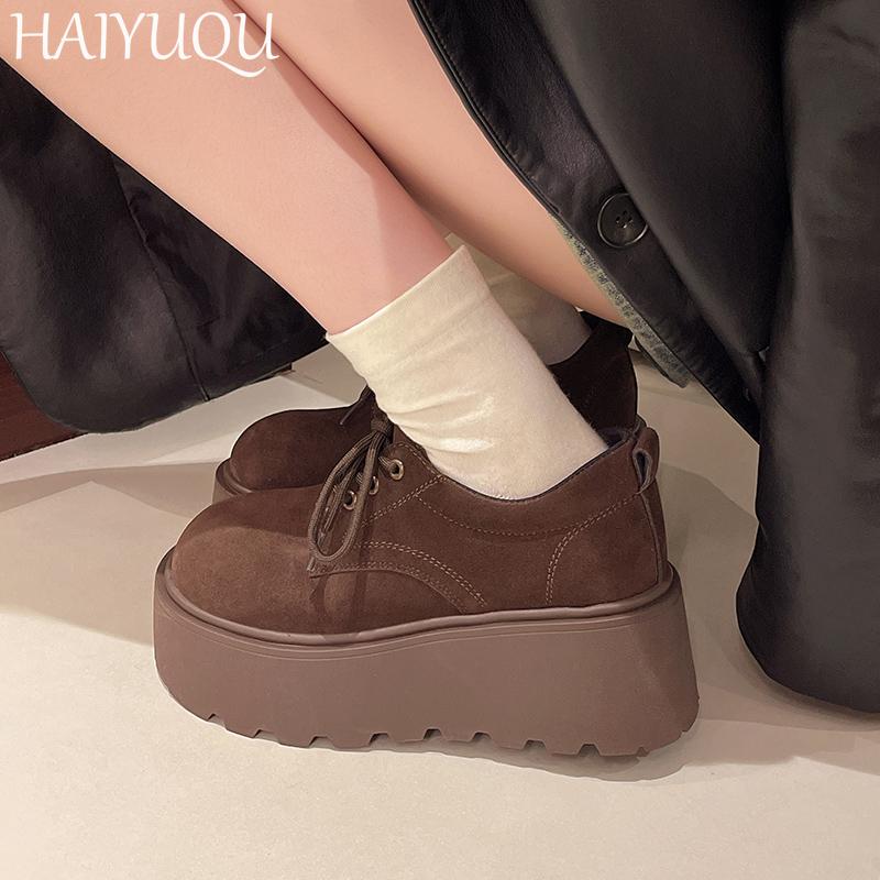 Mote Flats Plattform Dame Semsket Snø Ankelstøvletter Designer Mote Casual Gåsko Dame 2025 Trend Nye Vinter Koselige Botas Mujer