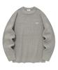 Velvet Box Authentic Logo Crew Neck Knit Light Grey