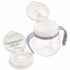 Combi Rakumug Straw & Cup Set, Border, White, 2-Piece Assortment
