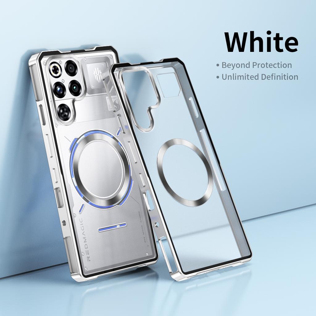 Push Up Detachable Case For ZTE Nubia RedMagic 11s Pro/11s Pro+ Plus Magnetic Translucent Removable Backboard Metal Frame Cover