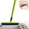 Pet Hair Removal Rubber Broom for Dogs and Cats, Carpet and Floor Sweeper, Green