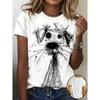 Women's Fashionable Breathable Fun Animals 3d T-shirt Comfortable Soft Breathable Loose Slightly Elastic Summer Plus Size T-shirt