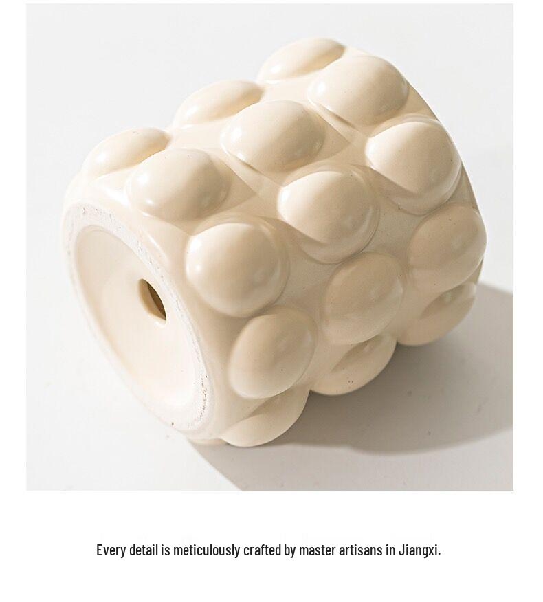 Nordic Cream Pearl Ceramic Flower Pot for Home or Office Decor