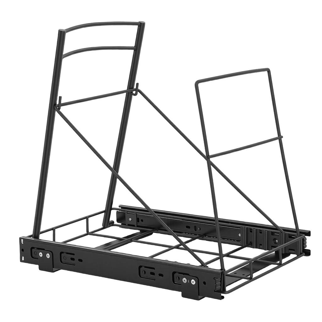 Pull Out Trash Can Rack Heavy Duty   Quiet Rail Slide Out Trash Can Rack for Kitchen