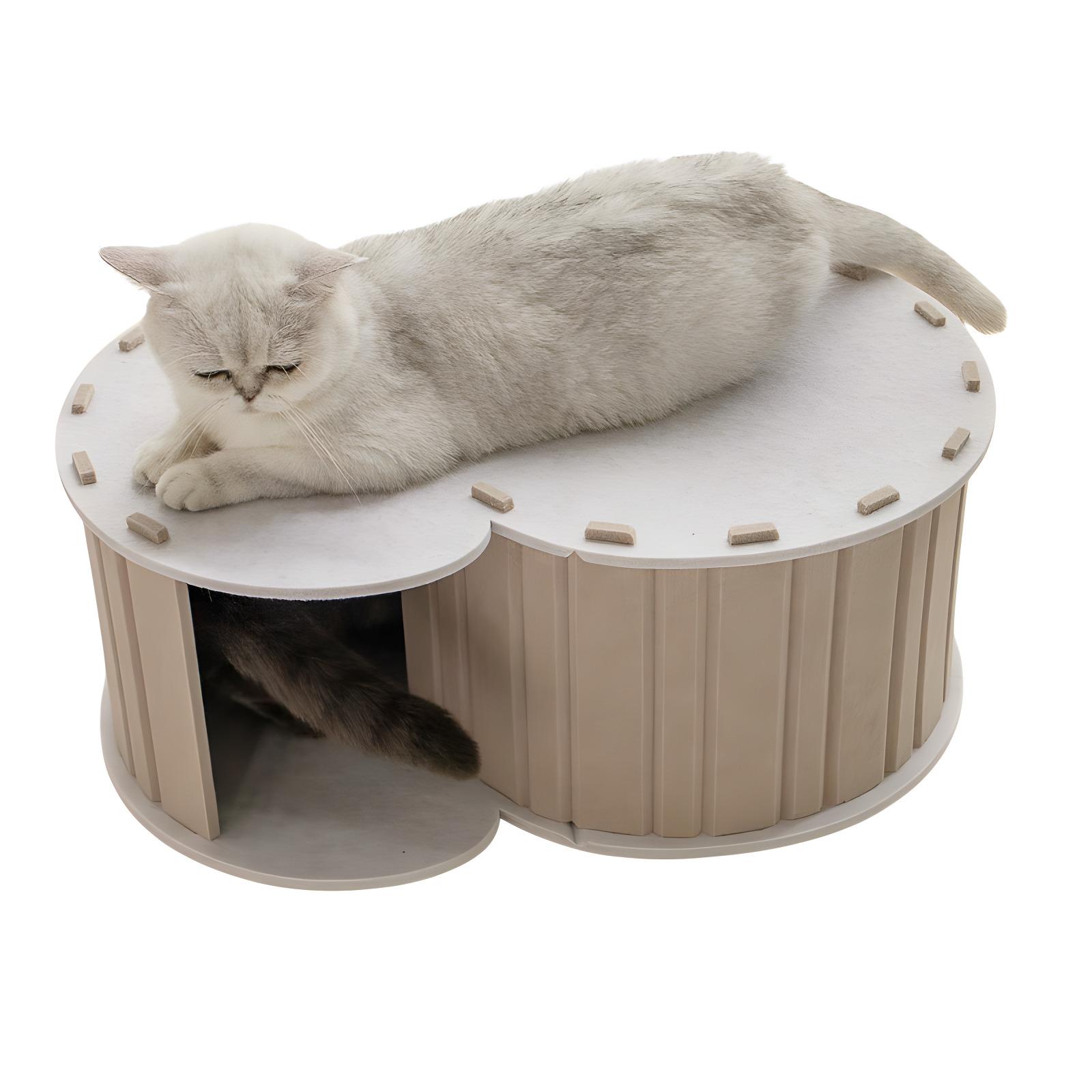 

Pet tunnel drilling cat nest hiding cave four seasons universal semi-enclosed wear-resistant durable бежевий