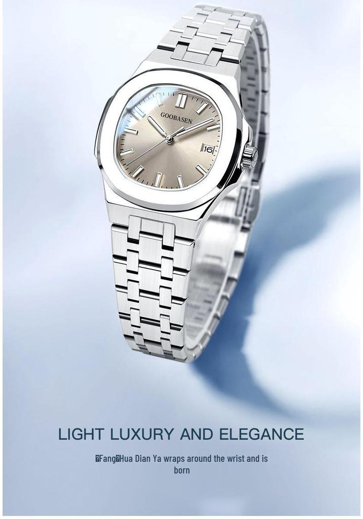 Gubersen Women's Waterproof Luxury Quartz Watch with Calendar