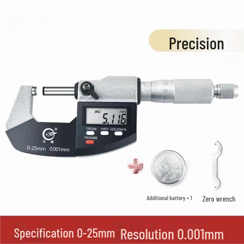 Single & Double Pointed Round Head Spline Probe Digital Caliper with 0-25mm Crimp Height Gauge