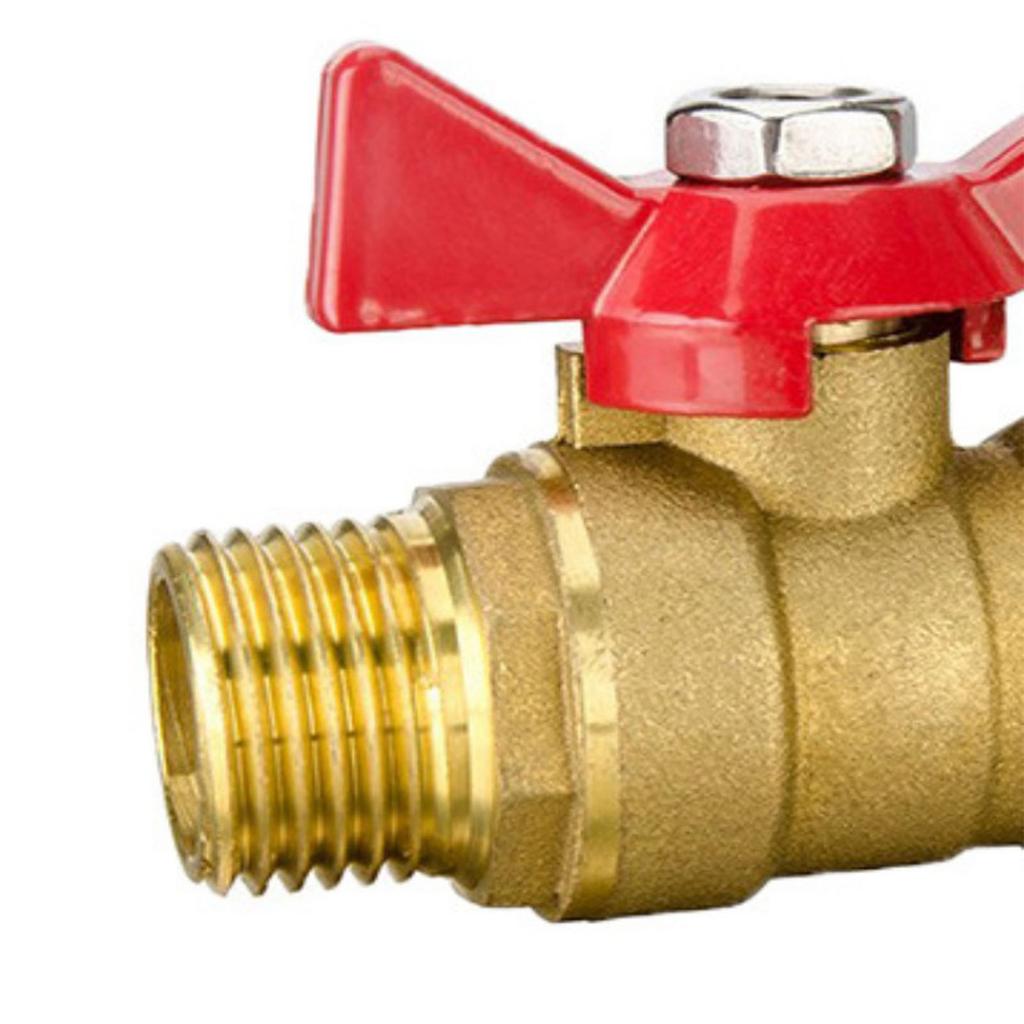 Messing-Kugelhahn Wasserrohr Absperrschieber mit T-Griff Rohrgewindefitting für Heimindustrie Innengewinde Außengewinde