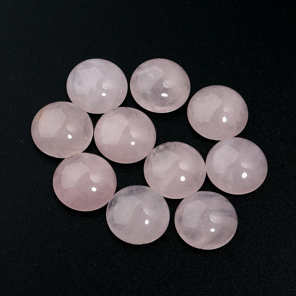 5/10pcs Natural Stone Cabochon Beads Powder Crystal Round Flatback Cabochon Cameo For Jewelry Making DIY Rings Necklace Supplies