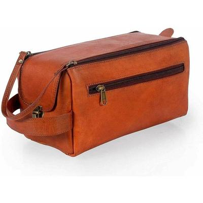 Reisetasche aus Leder, groß, für Rasierer, Kulturbeutel, Kulturbeutel für die Nacht