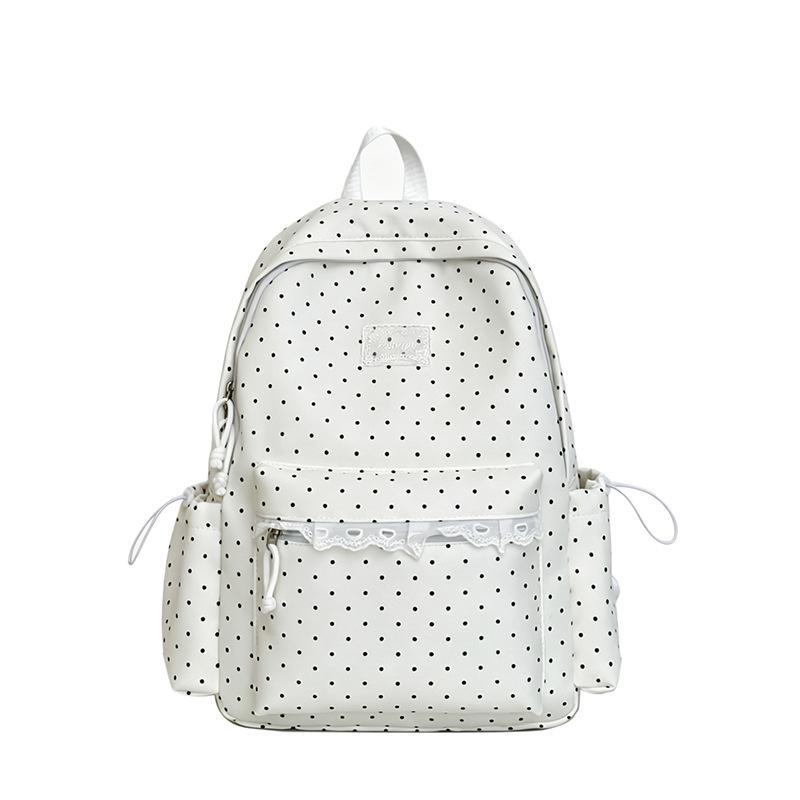 Schoolbag Korean Ins Polka Dot Backpack Cute Student High Value Large Capacity High School Student School Bag Mori Versatile Backpack