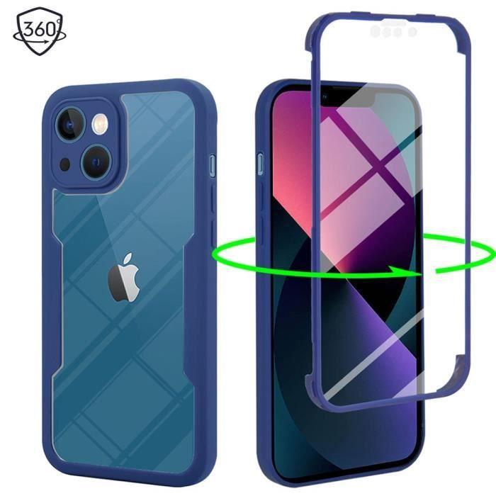 Coque de protection - BOOLING - pour iPhone 13 - TPU - Bleu Marine - Coque intégrale