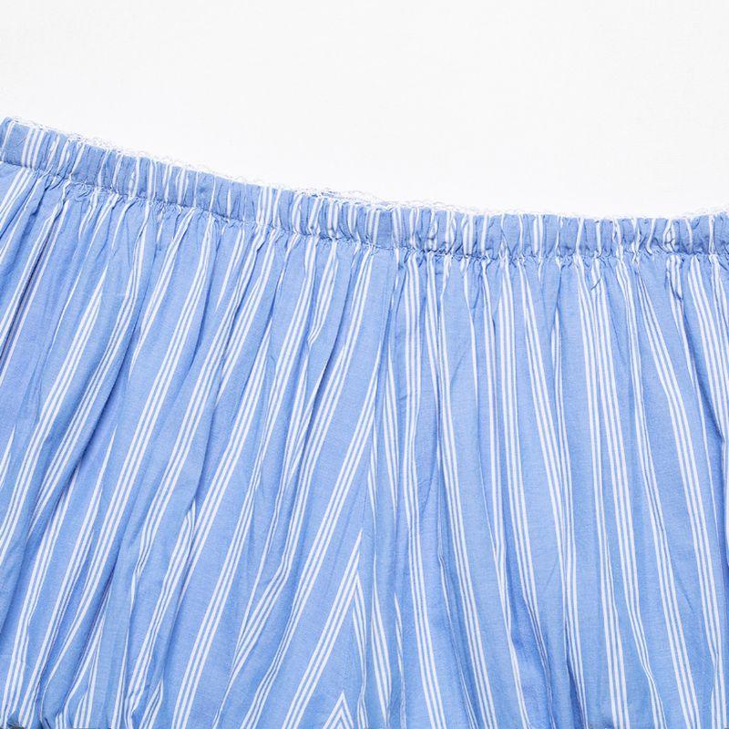 Kaslead New Arrival Women's Clothing Fashion Style Fashion Minimalist Stripes Puffy Mini Shorts 7200402 044