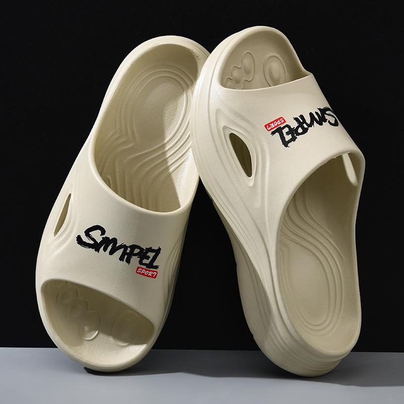 Slippers men's summer new color matching non-slip thick-soled sandals hollow comfortable casual beach shoes men