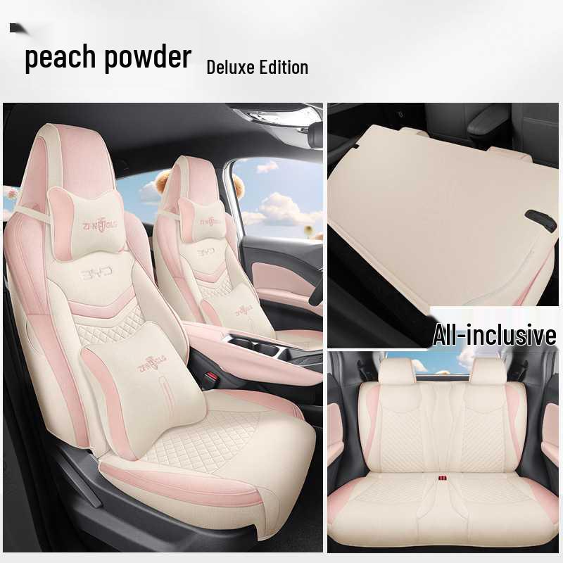Breathable Fabric Linen Car Seat Covers for BYD Seagull (Five-Seater, Universal Fit)