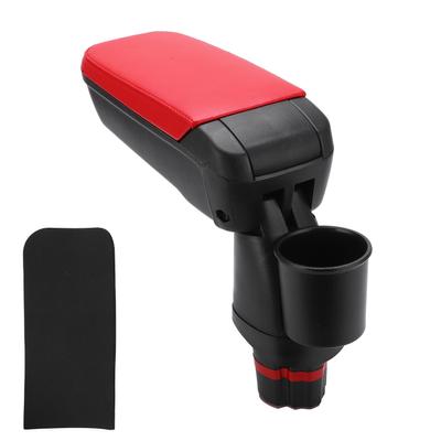 Central Armrest Box with Cup Holder Red Replacement for Mercedes Smart Fortwo Forfour 453 1519