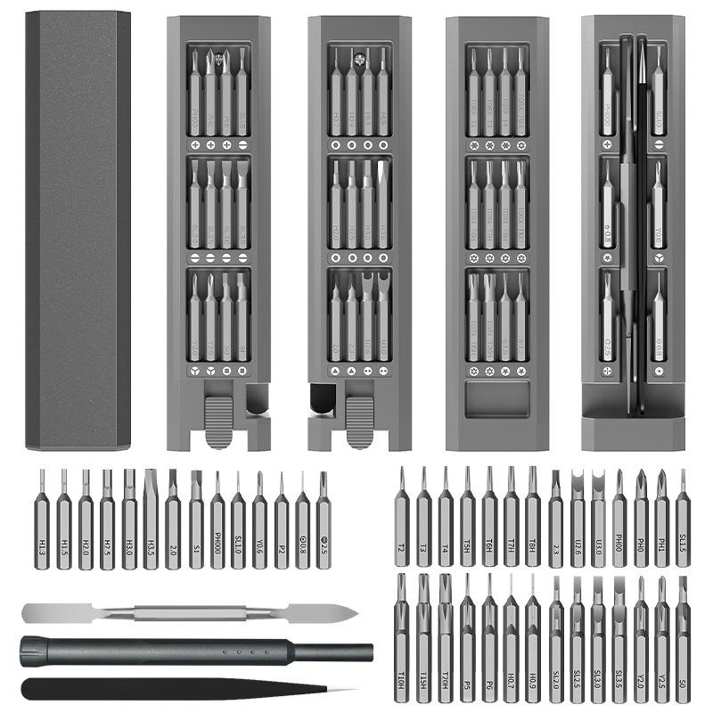 Precyzyjny śrubokręt 44 w 1 Zestaw narzędzi naprawczych Magnetyczne pudełko do przechowywania Nadaje się do produktów elektronicznych Zestaw narzędzi do okularów