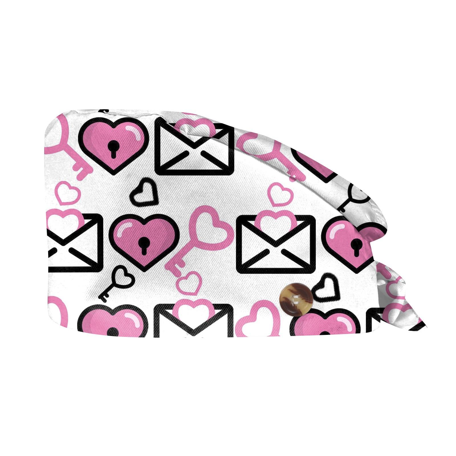 

Модная шляпа с принтом ко Дню святого Валентина, повседневная, стираная, кепка-мешок One Size