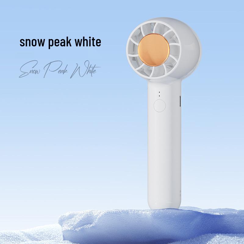 

New USB Rechargeable Mini Handheld Fan with Strong Wind Power білий