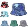 Trendy Flower Patterned Fisherman Hat Sun Hat Breathable Polyester