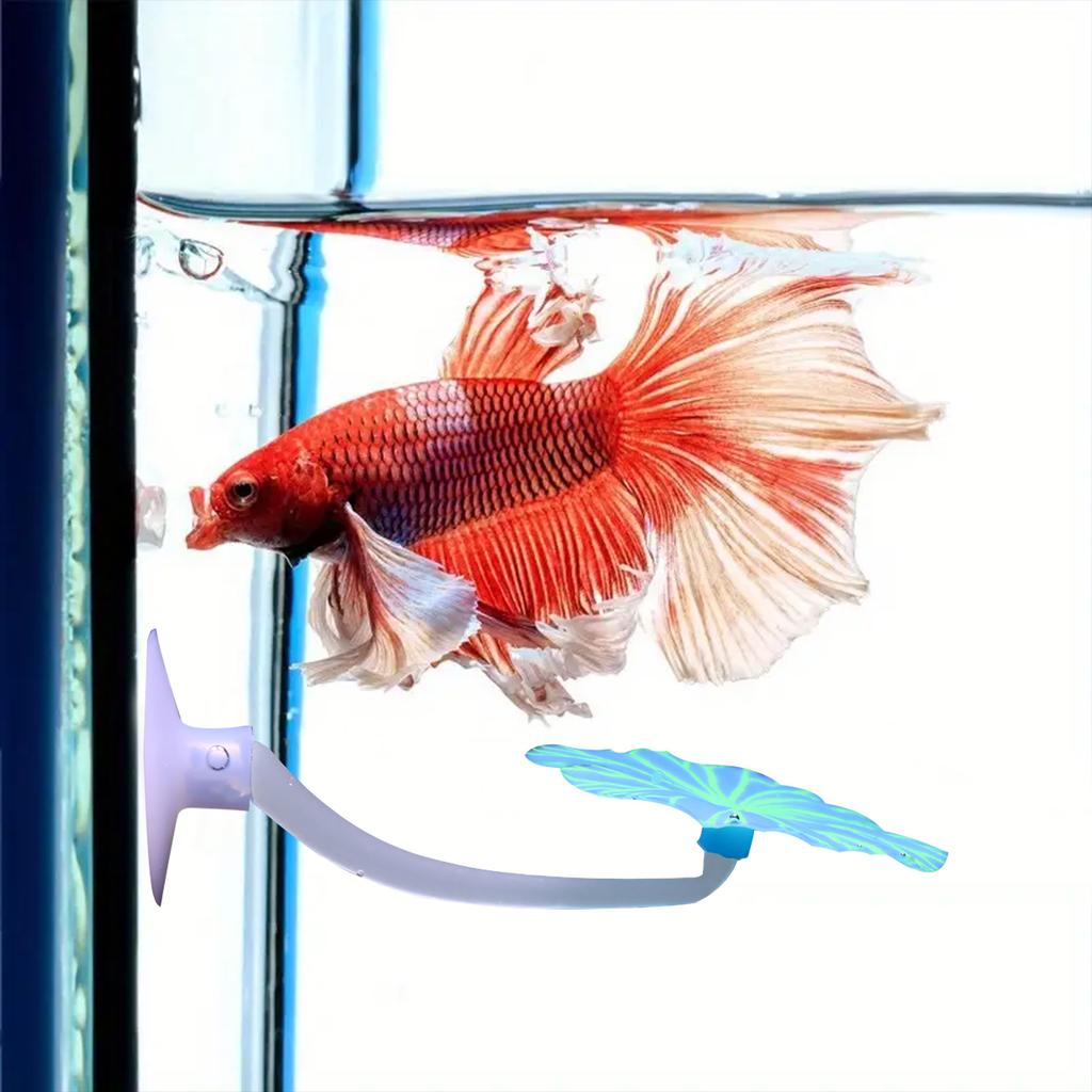Easy-Install Silicone Betta Fish Hammock - Fluorescent for Lotus Leaf Aquarium Decor for All Fish Species