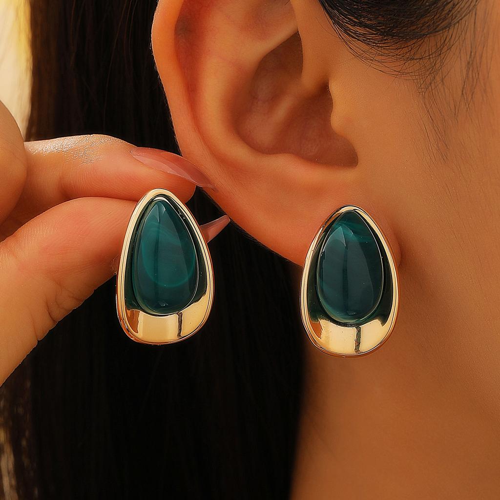 Temperament Dripping Oil Dripping Earrings, Elegant Women Luxury Jewelry Accessories Fashion Party Daily Jewelry Wearing