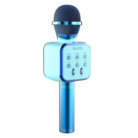 

DS878 Wireless Microphone Five Sound Modes Support U Disk/TF Card Metal 4 in 1 Bluetooth-compatible Condenser Mic Music Player for Boys Girls