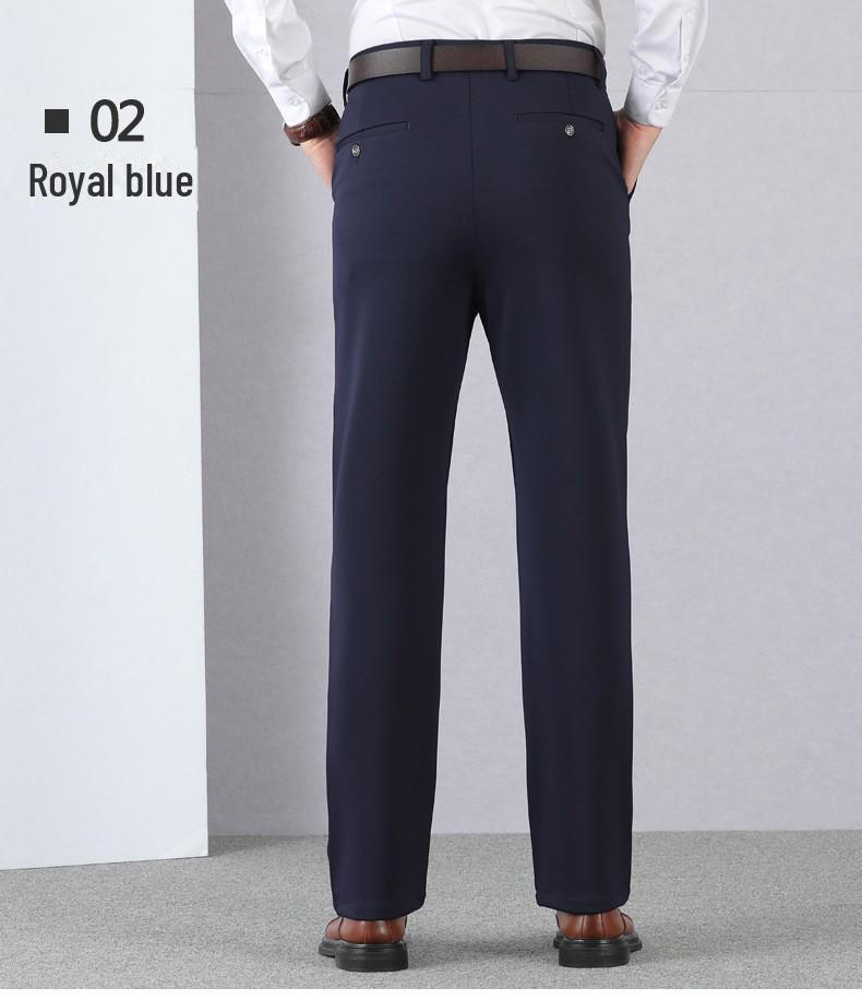 Calças masculinas elásticas pretas casuais de negócios