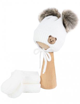Baby Hat + Scarf + Gloves, Size: 0-2 Months