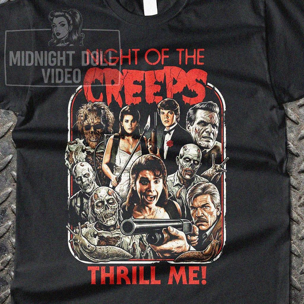 Night of the Creeps (1986) - Thrill Me Retro Sci-Fi Horror T-Shirt