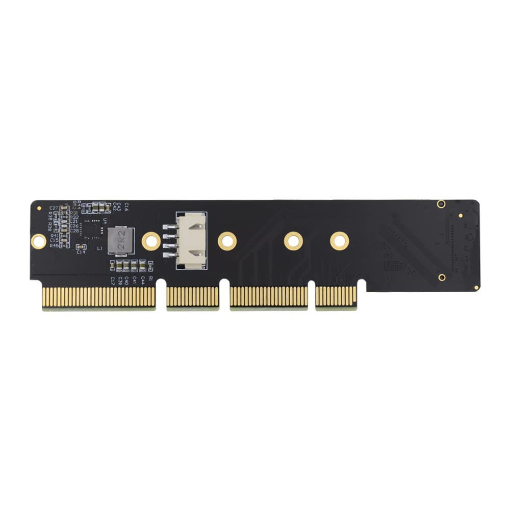 Cablecc NGFF NVMe AHCI SSD to 16X 8X 4X Low Profile SSD with Power 3cm 110mm x 1U Server Mount M.2 M-key PCI-E 3.0 Adapter, Height, 80mm,