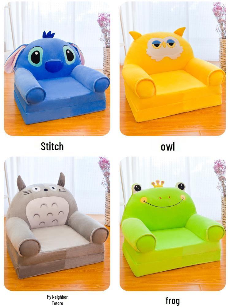 Cartoon Children's Multi-Layer Folding Plush Sofa Bed 
