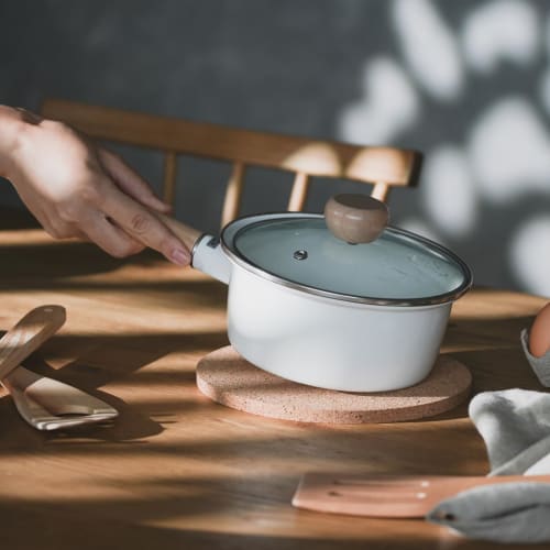 PEARL METAL Cork Trivet, 20cm Round, HC-70