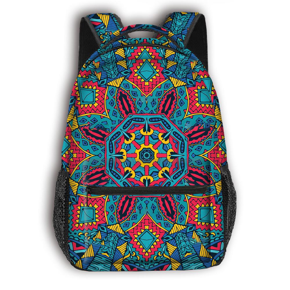 Cartoon Kpop Youthful School Bags Unisex Ethnic Style Travel Bags 3D Print Oxford Waterproof Notebook Shoulder Backpacks