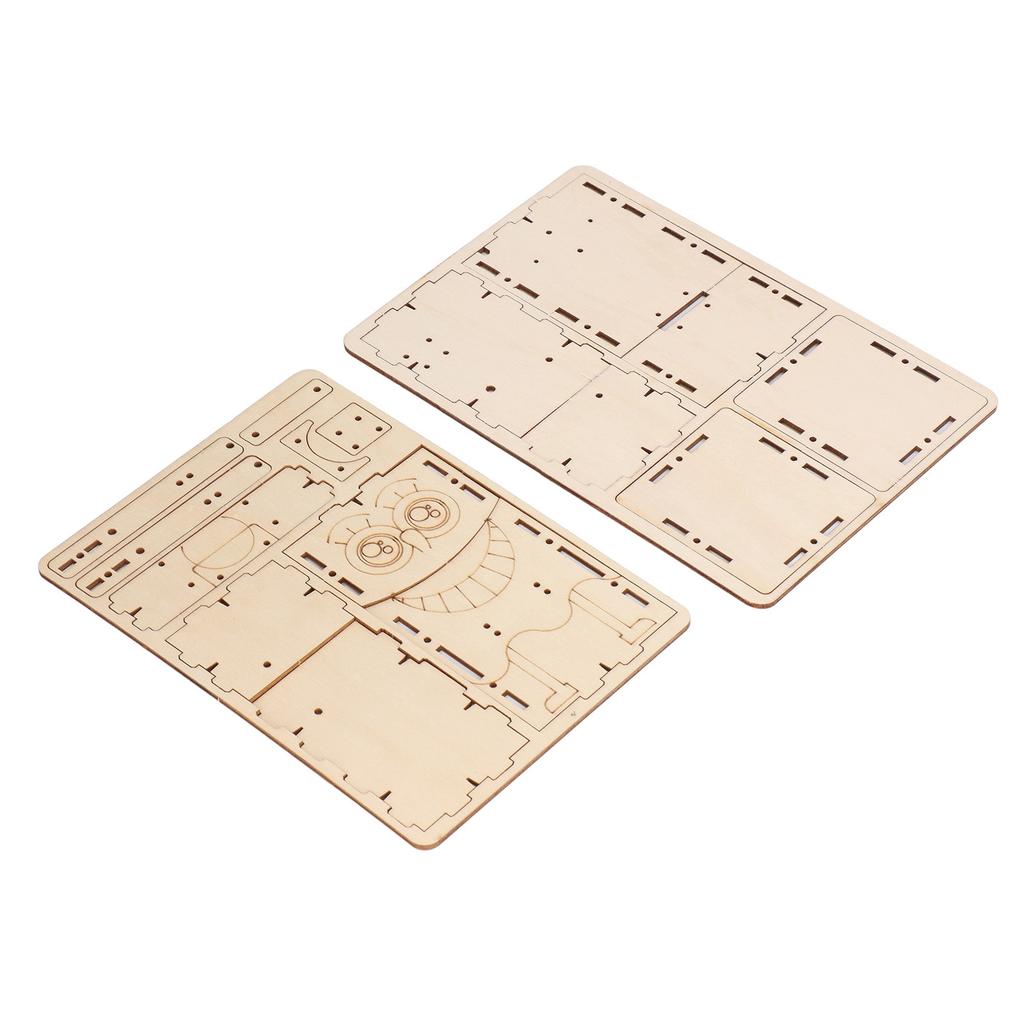 DIY Wooden Robot DIY Eating Coins Robot for Hinged Connection for Children Puzzle Teaching