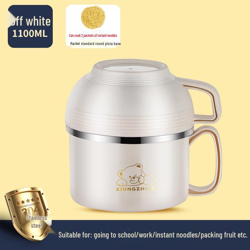 Large Capacity Food Grade Stainless Steel Lunch Box with Insulated Soup Bowl Lid, Easy to Clean - Ideal for Dorms and Adults