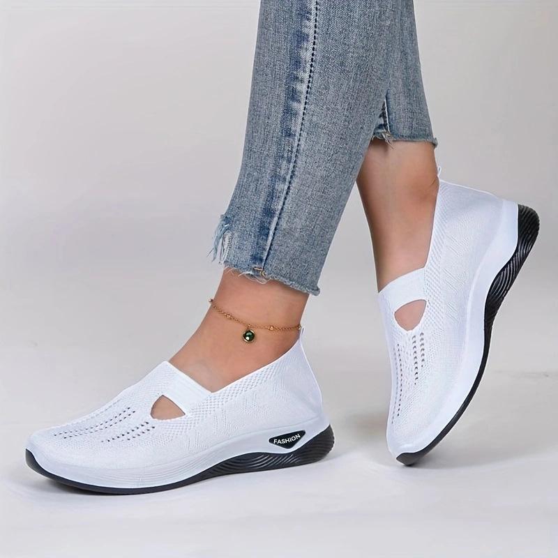 Women's Shoes Breathable Slip On Shoes Comfortable Breathable Casual Shoes Flat Sneakers Outdoor Shoes