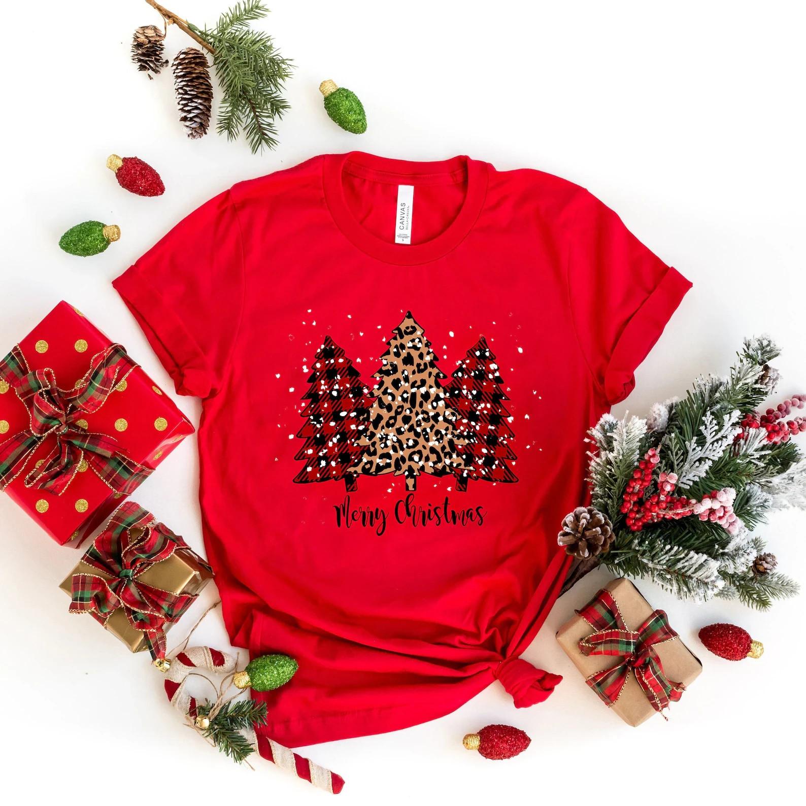 Buffalo Plaid Christmas T-shirt,Merry Christmas Shirt,Christmas T-shirt, Christm XL