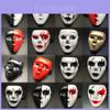 Unique Hand-painted White Full Face Mask For Halloween Costume Parties And Performances