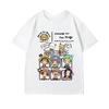One Piece Printed Pure Cotton Top Tshirt Shortsleeved Unisexs and Womens Summer Plussize Loose and Slimming Parentchild