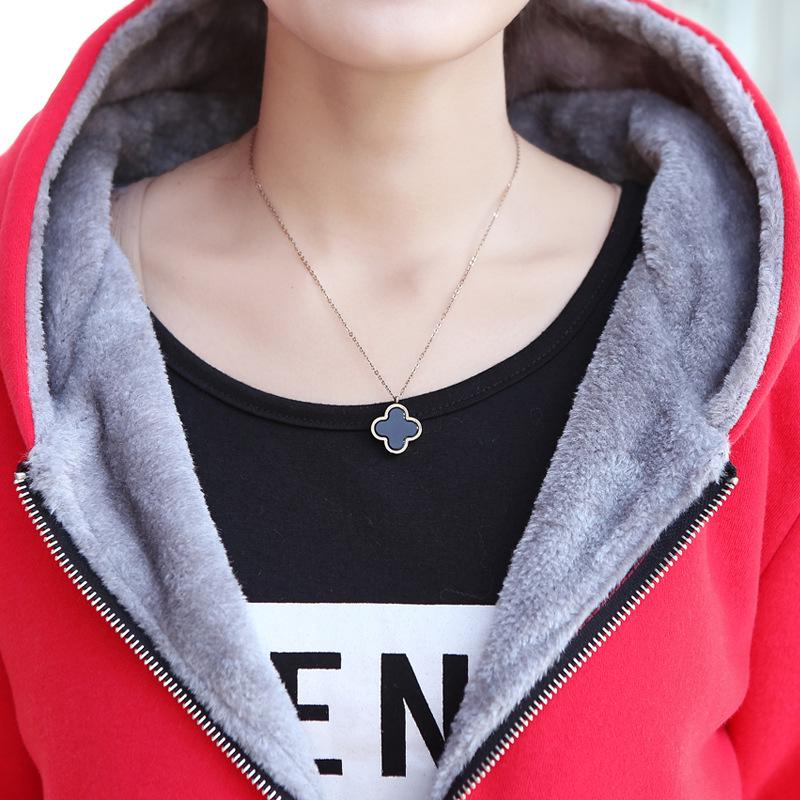 Damski kardigan z kapturem o grubym splocie w dużych rozmiarach na jesień/zimę